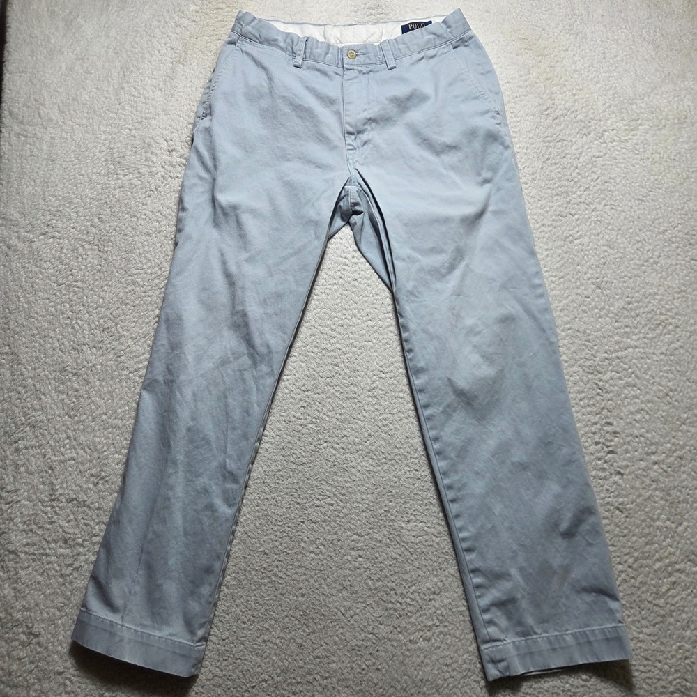 Polo Ralph Lauren Chinos Mens 32/30 Blue Classic Fit Cotton Twill Casual Pants